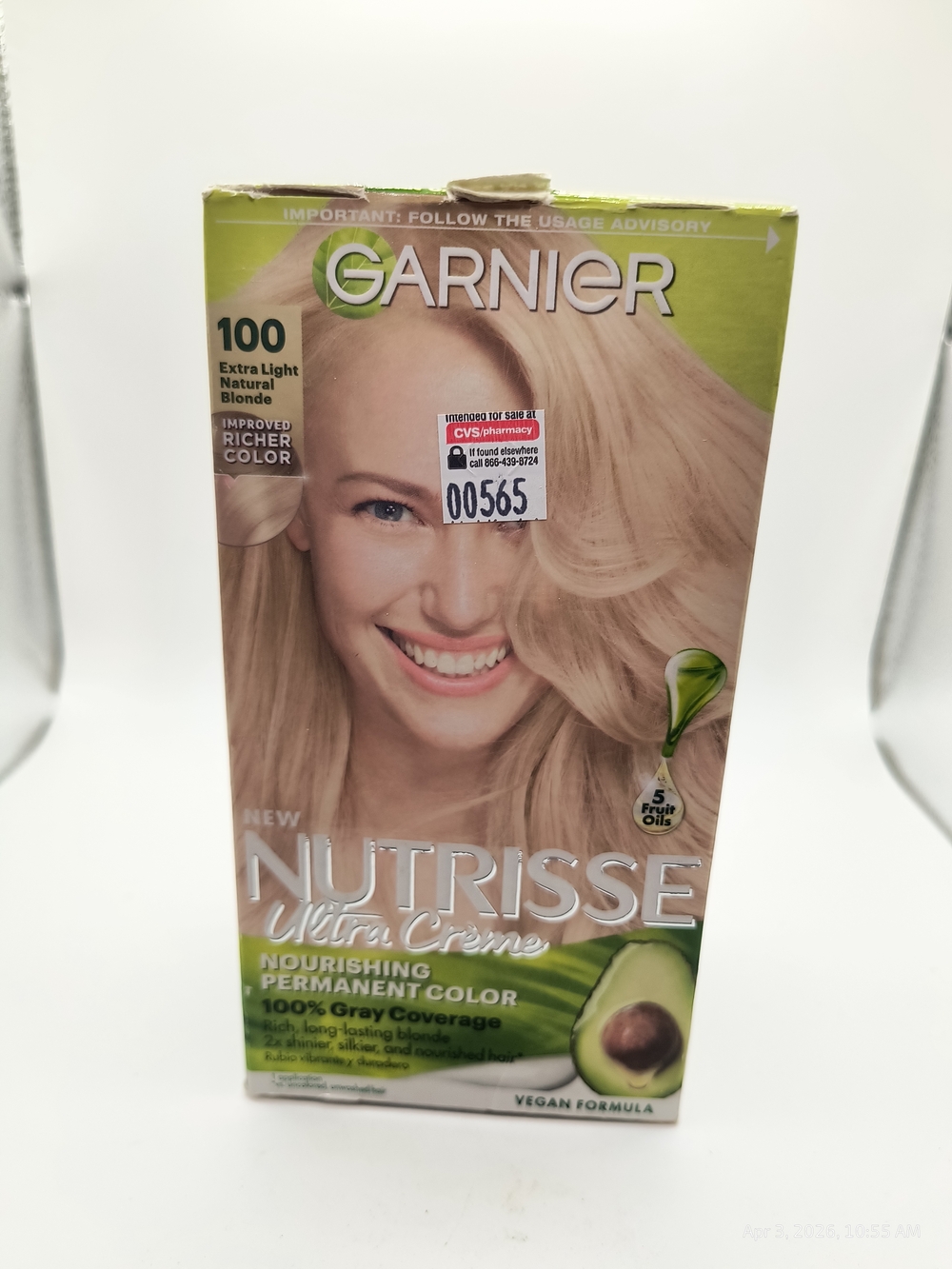 Garnier Nutrisse Ultra Crème Hair Color 100 Extra Light Natural Blonde